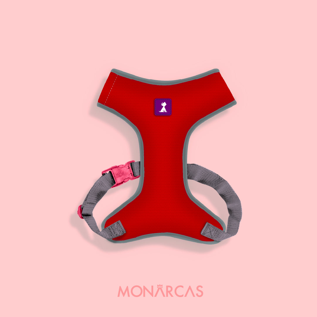 Pechera Monarcas | Neón Roja | ideal para perros y gatos - Monarcas Pets Co. Monarcas