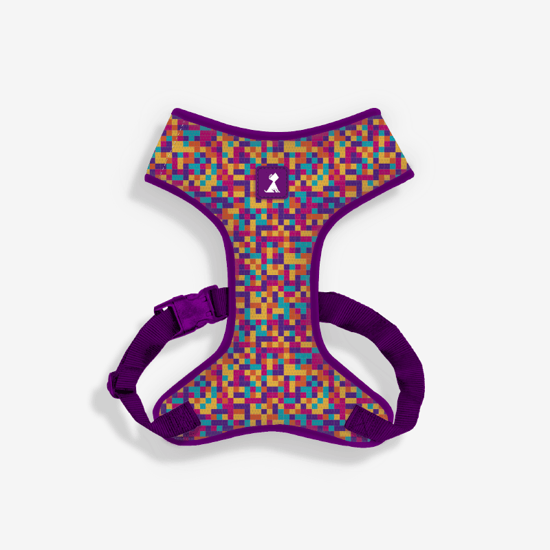 Pechera Pixeles Río para perro — Accesorios premium Colombia Monarcas Pets