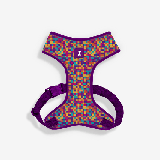 Pechera Pixeles Río para perro — Accesorios premium Colombia Monarcas Pets